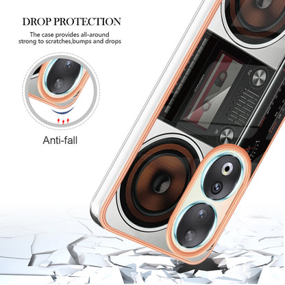 YB IMD Series-19 Style D For Honor 90 Electroplated 2.0mm TPU Case IMD Pattern Protective Phone Cover