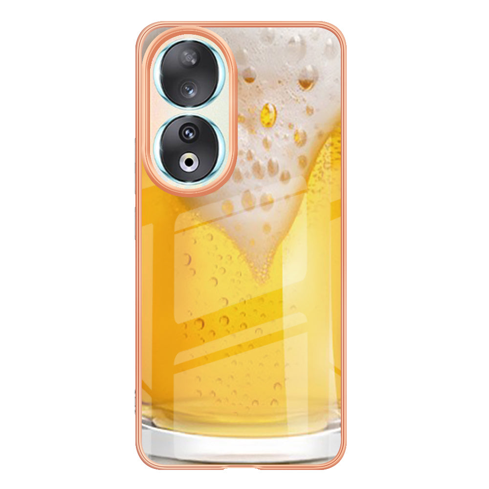 YB IMD Series-19 Style D For Honor 90 Electroplated 2.0mm TPU Case IMD Pattern Protective Phone Cover
