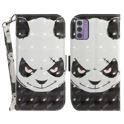 For Nokia G42 3D Pattern Printed PU Leather Phone Case Stand Flip Wallet Cover with Strap