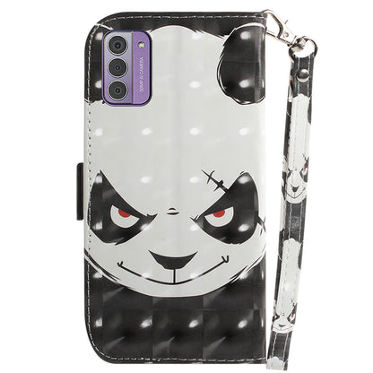 For Nokia G42 3D Pattern Printed PU Leather Phone Case Stand Flip Wallet Cover with Strap