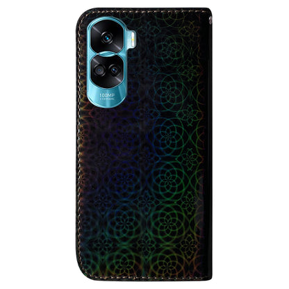 For Honor 90 Lite 5G / X50i 5G Dazzling Flower Pattern Wallet Case Cell Phone PU Leather Stand Cover