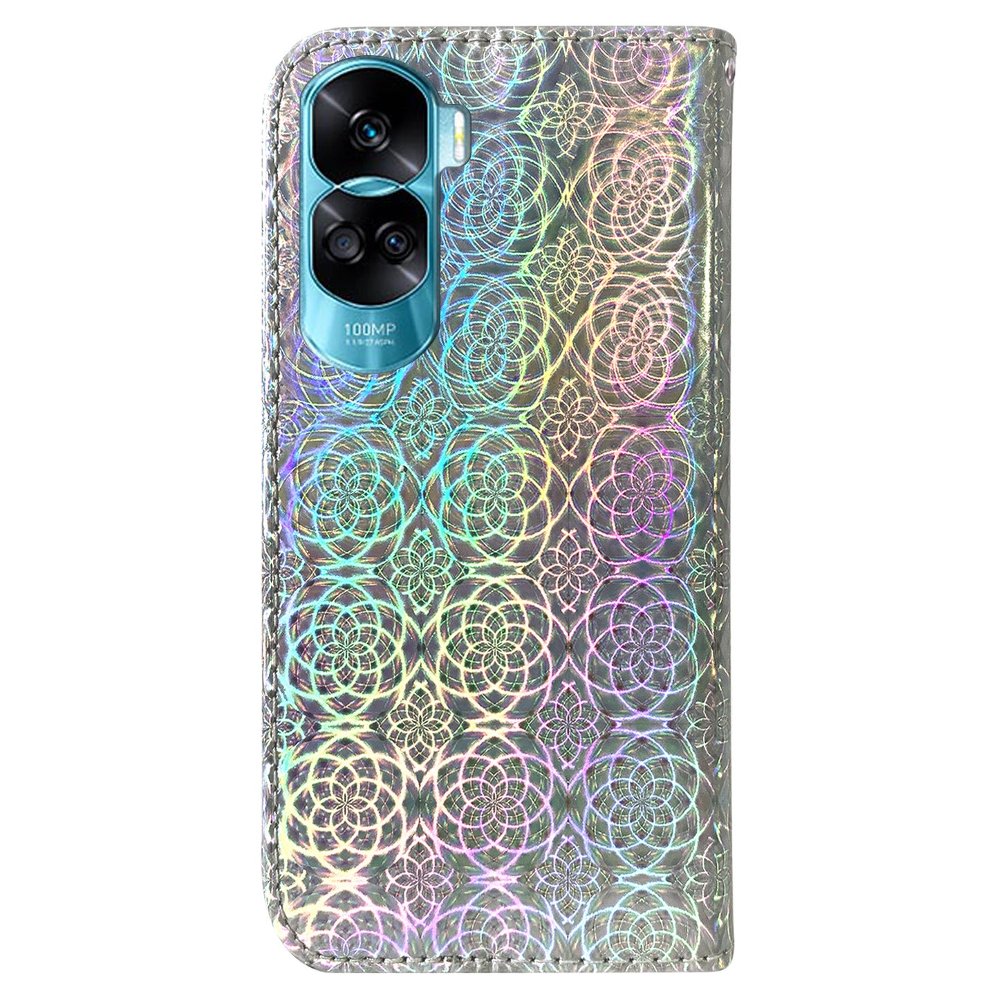 For Honor 90 Lite 5G / X50i 5G Dazzling Flower Pattern Wallet Case Cell Phone PU Leather Stand Cover