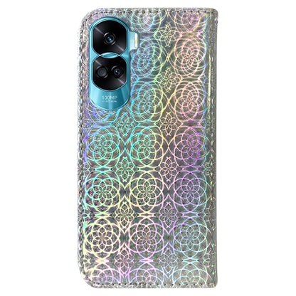 For Honor 90 Lite 5G / X50i 5G Dazzling Flower Pattern Wallet Case Cell Phone PU Leather Stand Cover