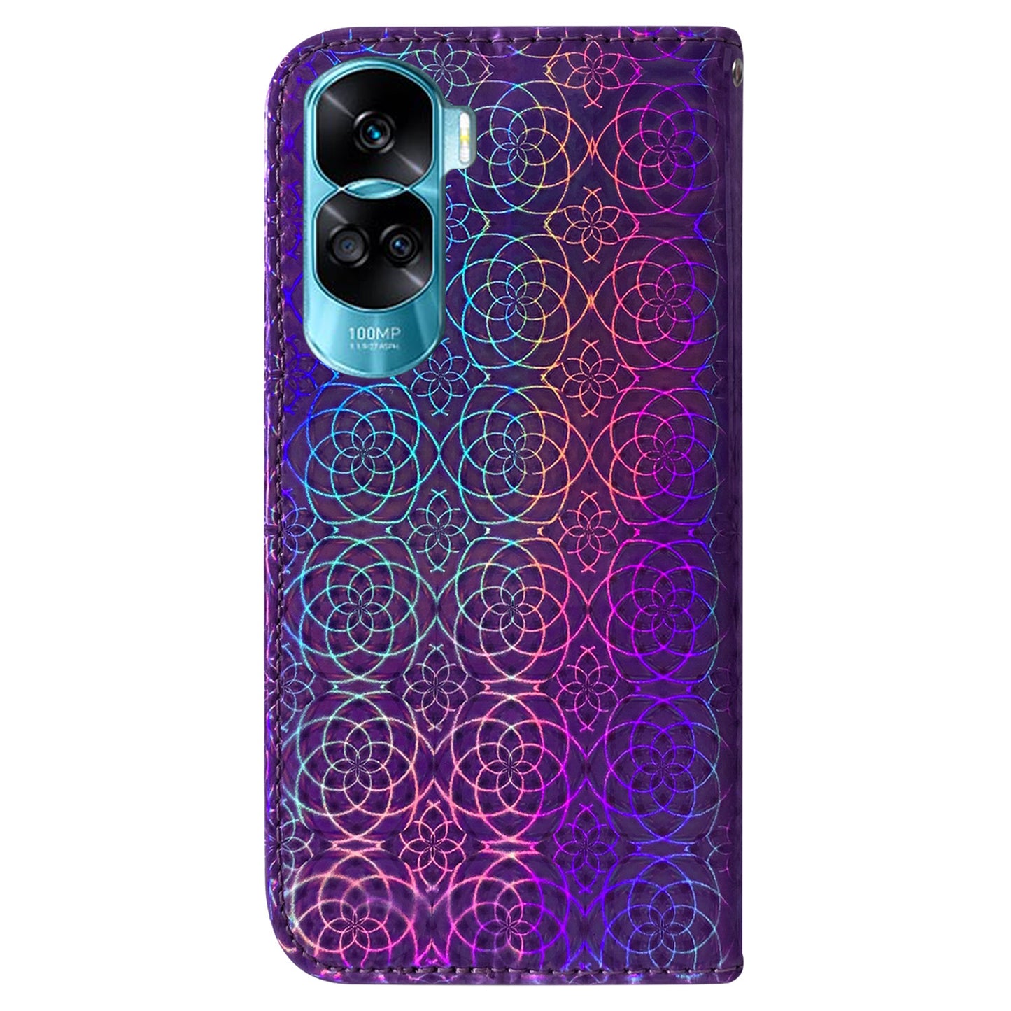 For Honor 90 Lite 5G / X50i 5G Dazzling Flower Pattern Wallet Case Cell Phone PU Leather Stand Cover