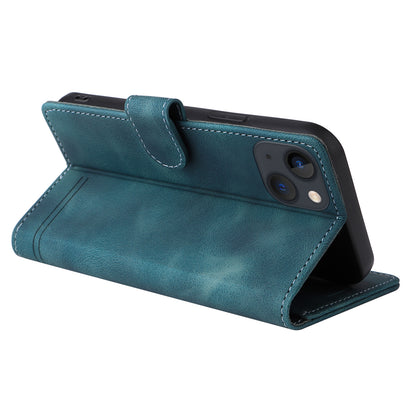 007 Series Phone Case Wallet for iPhone 15 , PU Leather Skin-touch Stand Flip Cover