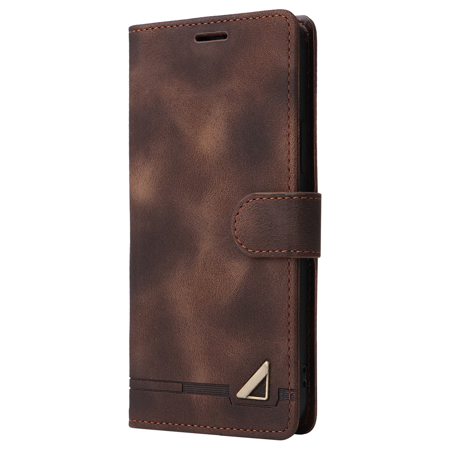 007 Series Phone Case Wallet for iPhone 15 , PU Leather Skin-touch Stand Flip Cover