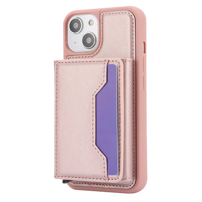 RFID Blocking Phone Cover for iPhone 15 , Kickstand Phone Shell with Detachable Pop-Up Card Case