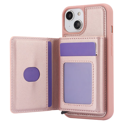 RFID Blocking Phone Cover for iPhone 15 , Kickstand Phone Shell with Detachable Pop-Up Card Case
