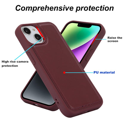 RFID Blocking Phone Cover for iPhone 15 , Kickstand Phone Shell with Detachable Pop-Up Card Case