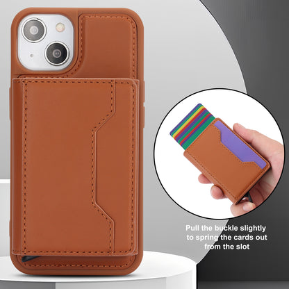 RFID Blocking Phone Cover for iPhone 15 , Kickstand Phone Shell with Detachable Pop-Up Card Case