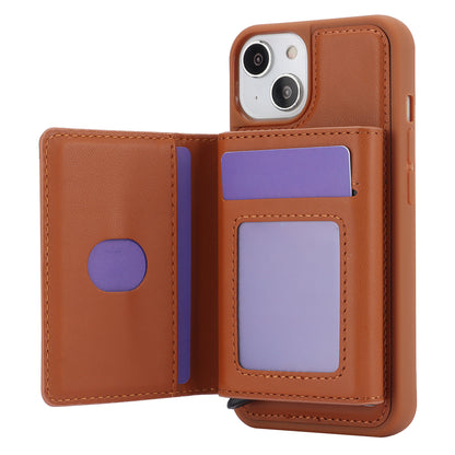 RFID Blocking Phone Cover for iPhone 15 , Kickstand Phone Shell with Detachable Pop-Up Card Case