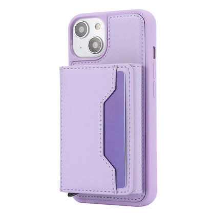 RFID Blocking Phone Cover for iPhone 15 , Kickstand Phone Shell with Detachable Pop-Up Card Case