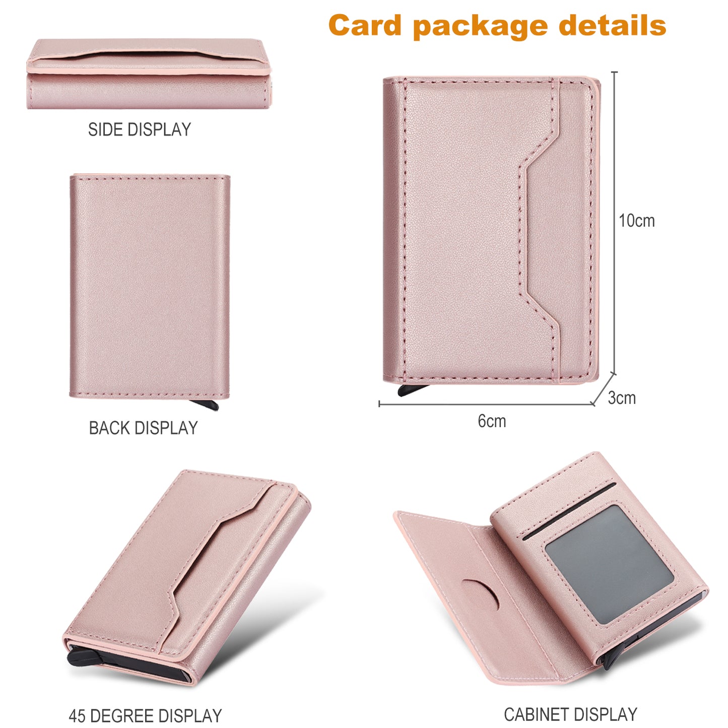 RFID Blocking Kickstand Phone Cover for iPhone 15 Pro , Detachable Pop-Up Card Case Phone Shell