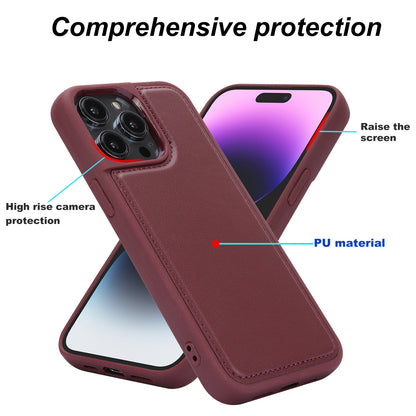 RFID Blocking Kickstand Phone Cover for iPhone 15 Pro , Detachable Pop-Up Card Case Phone Shell