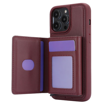 RFID Blocking Kickstand Phone Cover for iPhone 15 Pro , Detachable Pop-Up Card Case Phone Shell
