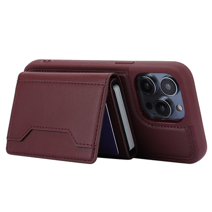 RFID Blocking Kickstand Phone Cover for iPhone 15 Pro , Detachable Pop-Up Card Case Phone Shell