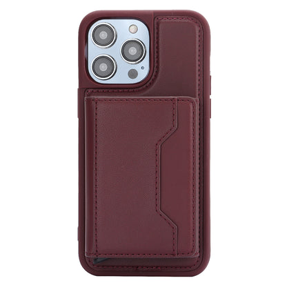 RFID Blocking Kickstand Phone Cover for iPhone 15 Pro , Detachable Pop-Up Card Case Phone Shell