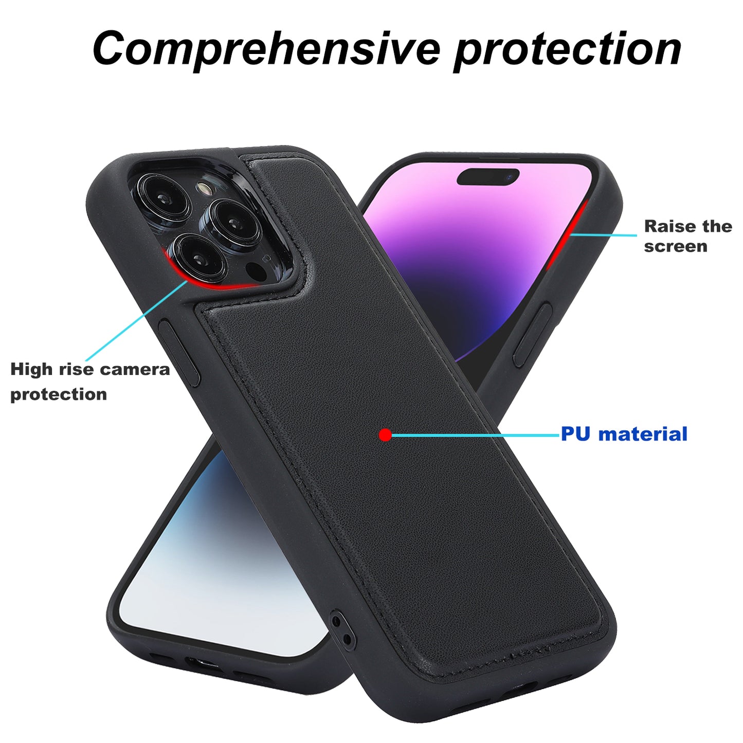 RFID Blocking Kickstand Phone Cover for iPhone 15 Pro , Detachable Pop-Up Card Case Phone Shell