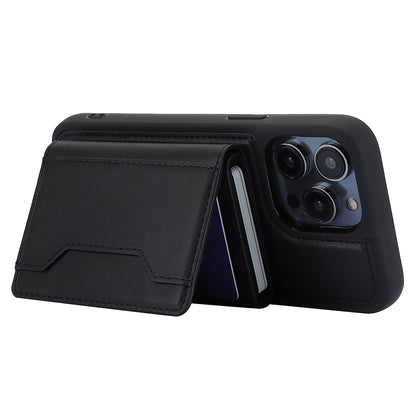 RFID Blocking Kickstand Phone Cover for iPhone 15 Pro , Detachable Pop-Up Card Case Phone Shell