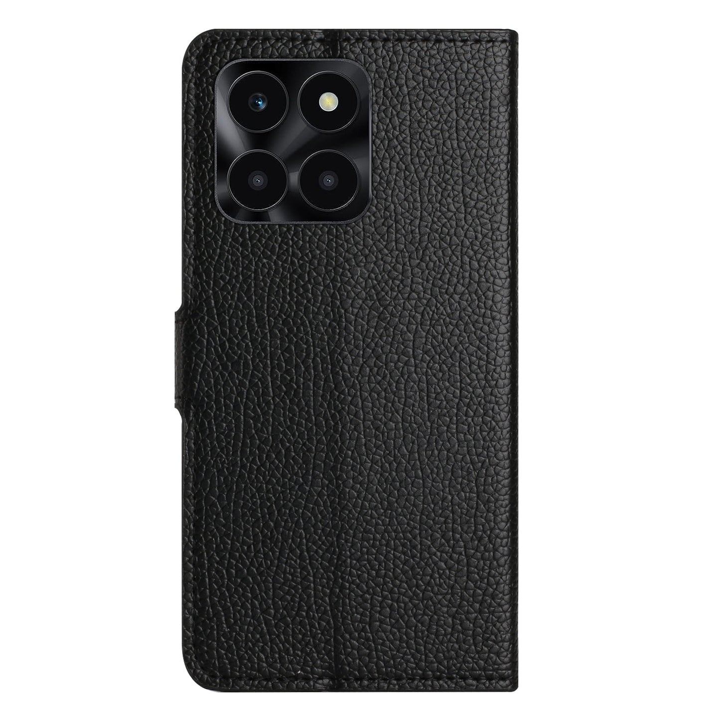 Phone Shell for Honor X6a 4G  , Wallet Stand Phone Case Leather Flip Cover (Litchi Texture)