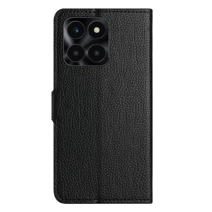 Phone Shell for Honor X6a 4G  , Wallet Stand Phone Case Leather Flip Cover (Litchi Texture)