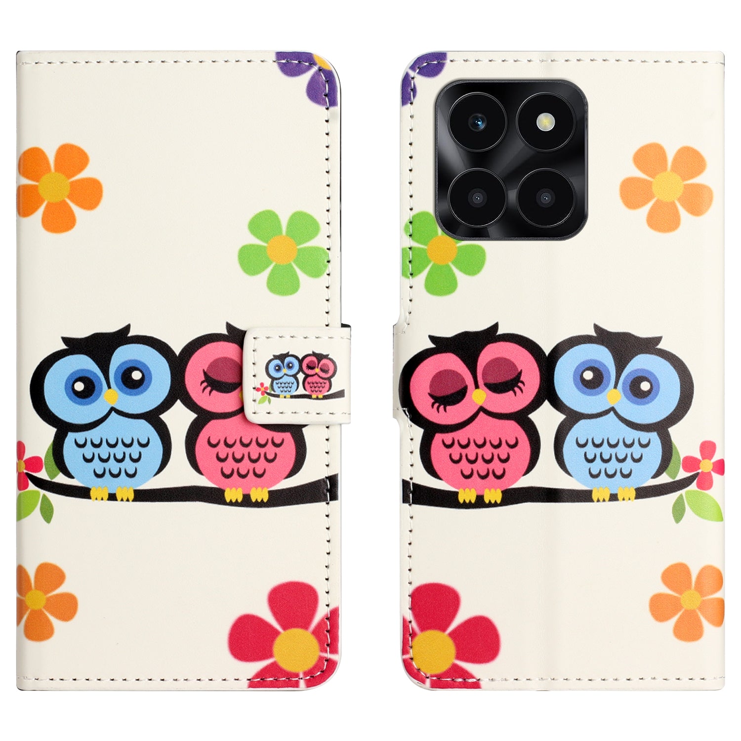 For Honor X6a 4G Wallet Case PU Leather Pattern Printing Phone Stand Cover