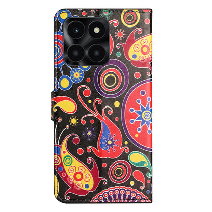 For Honor X6a 4G Wallet Case PU Leather Pattern Printing Phone Stand Cover