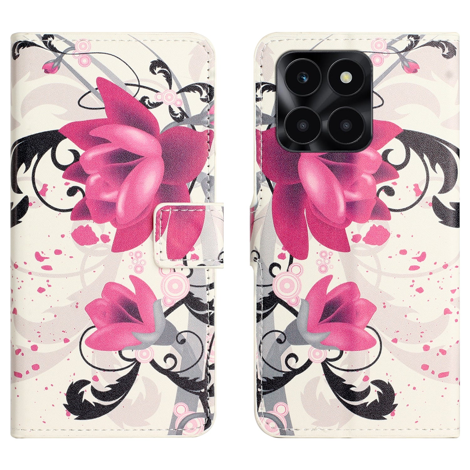 For Honor X6a 4G Wallet Case PU Leather Pattern Printing Phone Stand Cover