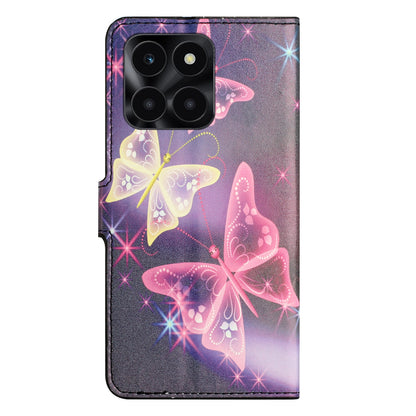 For Honor X6a 4G Wallet Case PU Leather Pattern Printing Phone Stand Cover