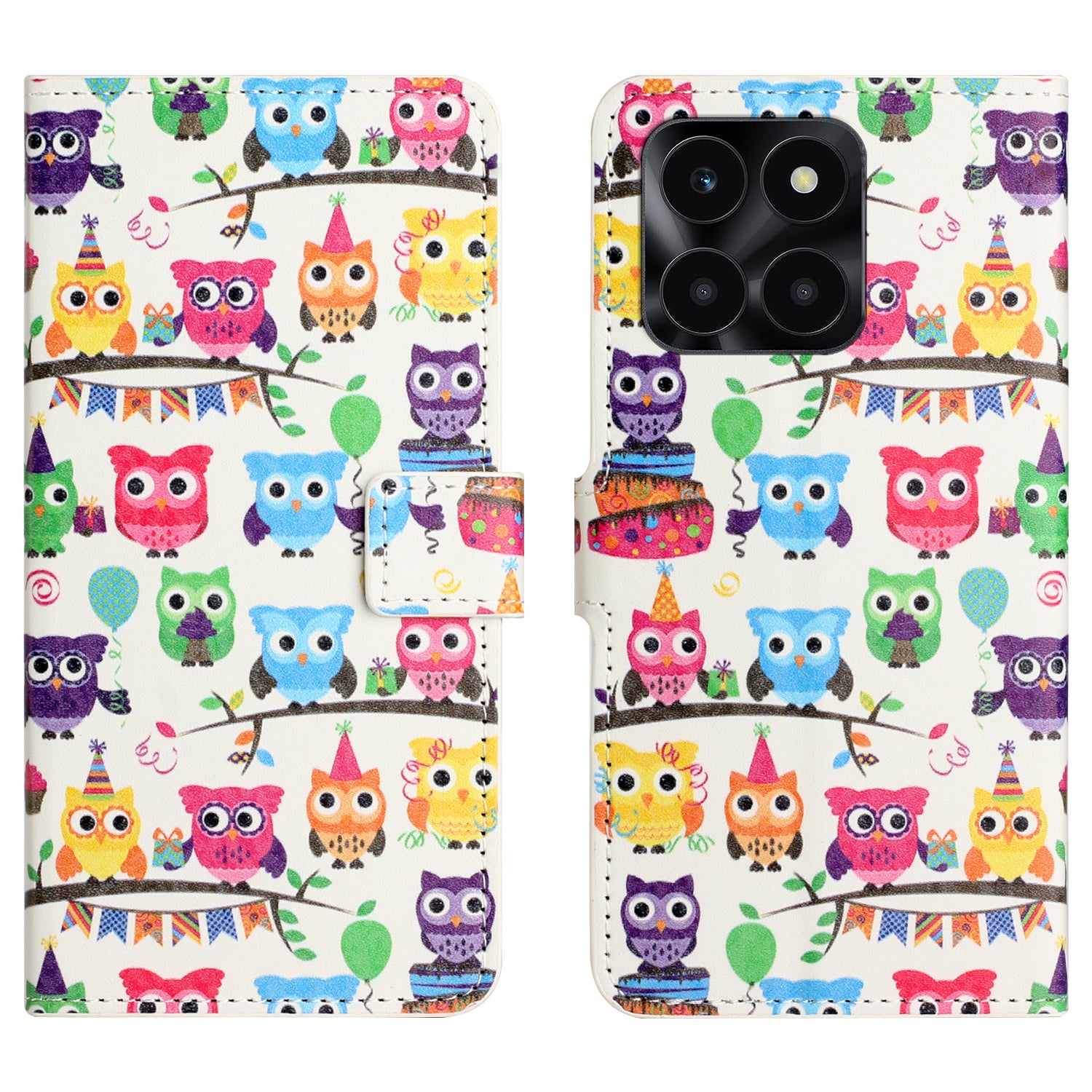 For Honor X6a 4G Wallet Case PU Leather Pattern Printing Phone Stand Cover