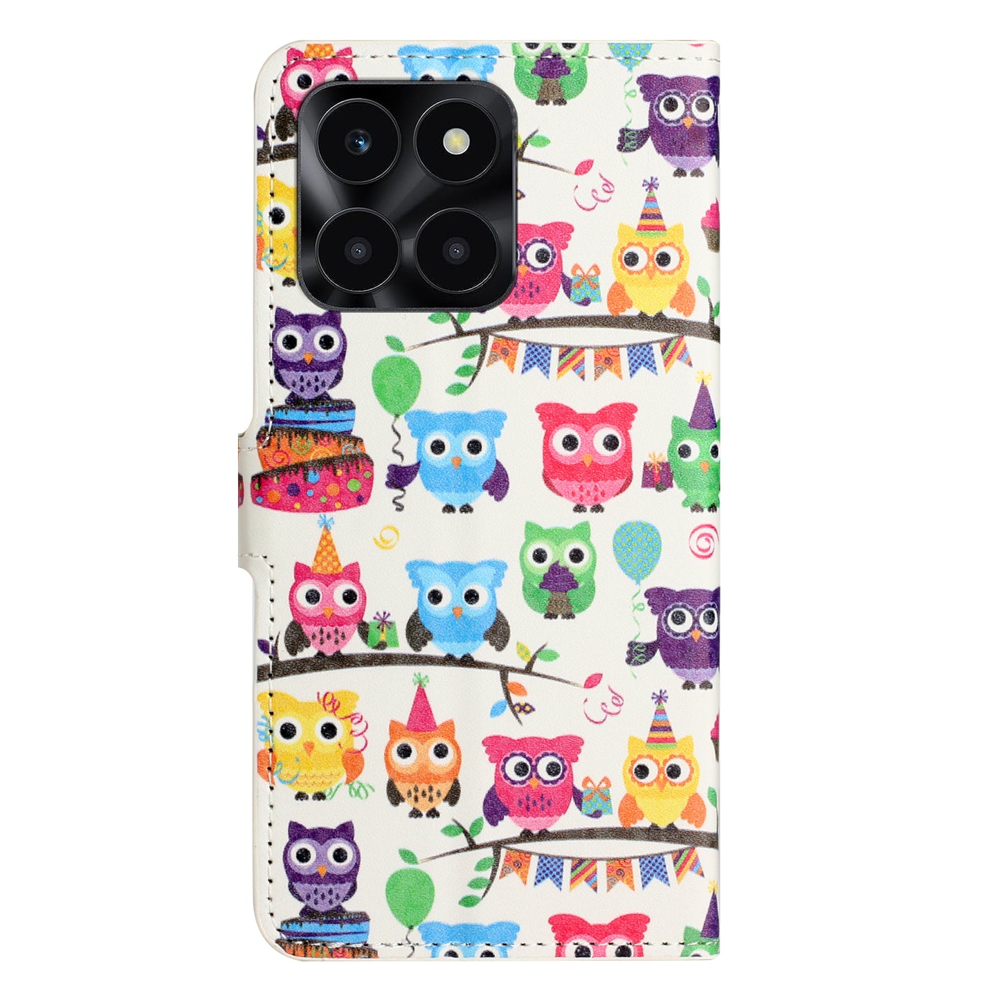 For Honor X6a 4G Wallet Case PU Leather Pattern Printing Phone Stand Cover