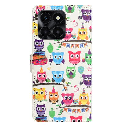 For Honor X6a 4G Wallet Case PU Leather Pattern Printing Phone Stand Cover