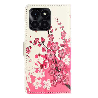 For Honor X6a 4G Wallet Case PU Leather Pattern Printing Phone Stand Cover
