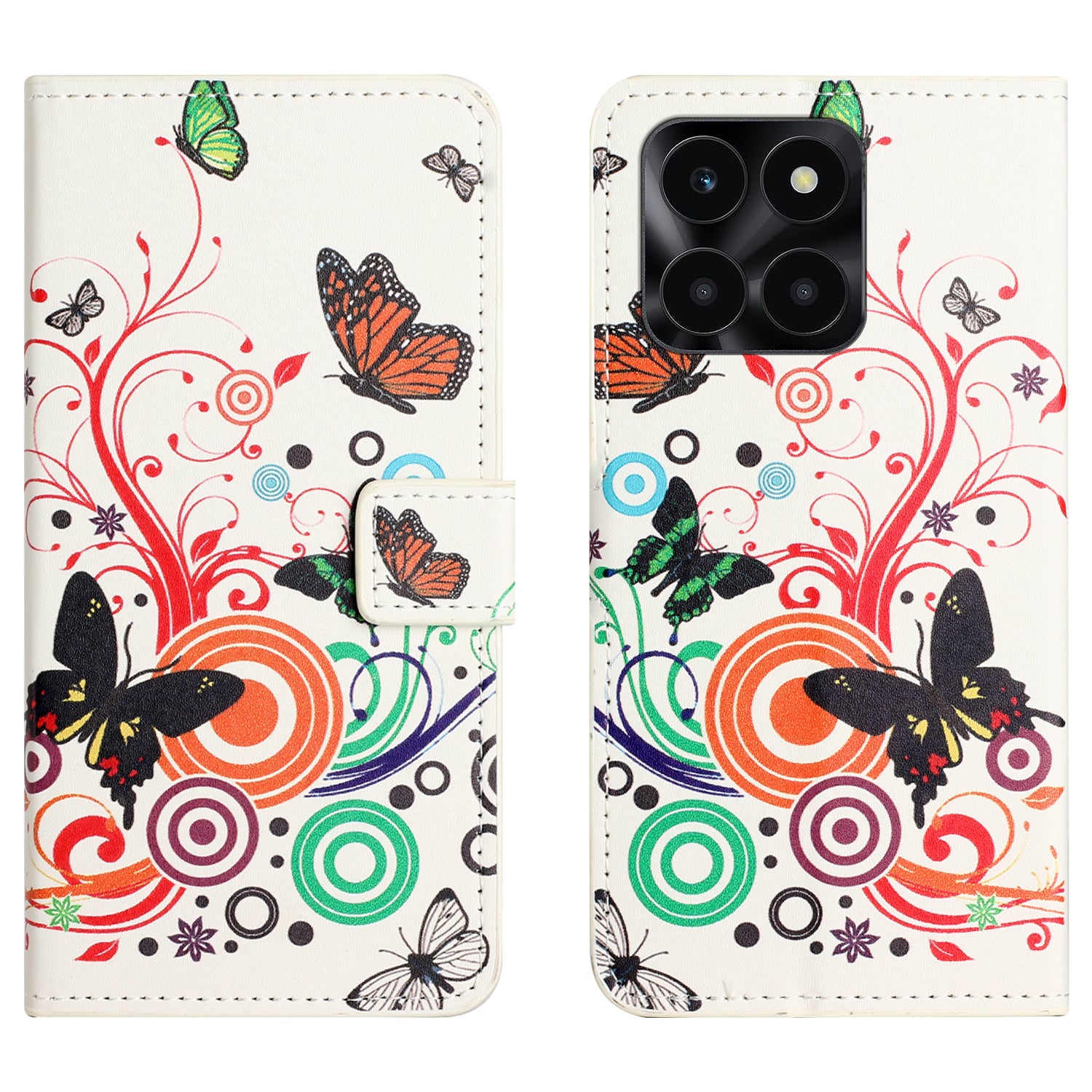 For Honor X6a 4G Wallet Case PU Leather Pattern Printing Phone Stand Cover
