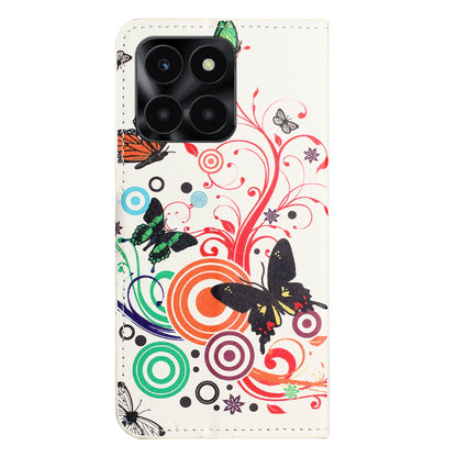 For Honor X6a 4G Wallet Case PU Leather Pattern Printing Phone Stand Cover