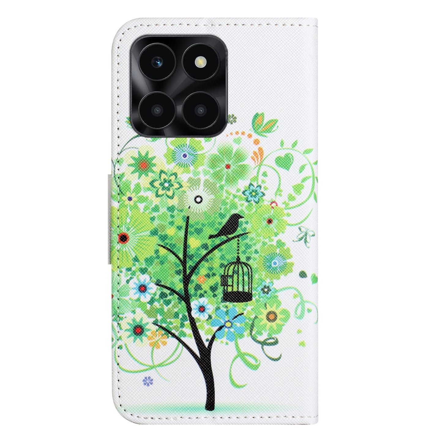 For Honor X6a 4G Wallet Flip Cover PU Leather Stand Pattern Printing Cross Texture Phone Case