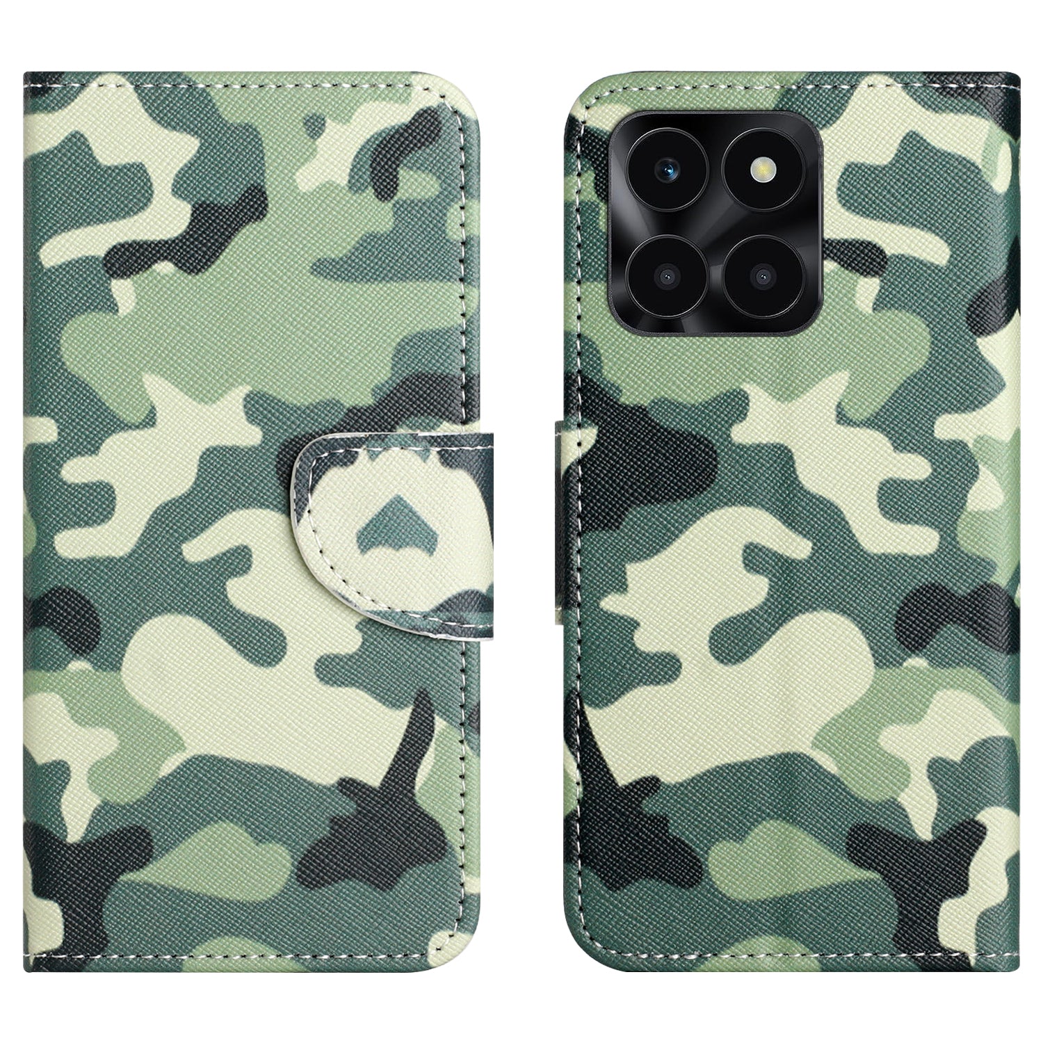 For Honor X6a 4G Wallet Flip Cover PU Leather Stand Pattern Printing Cross Texture Phone Case