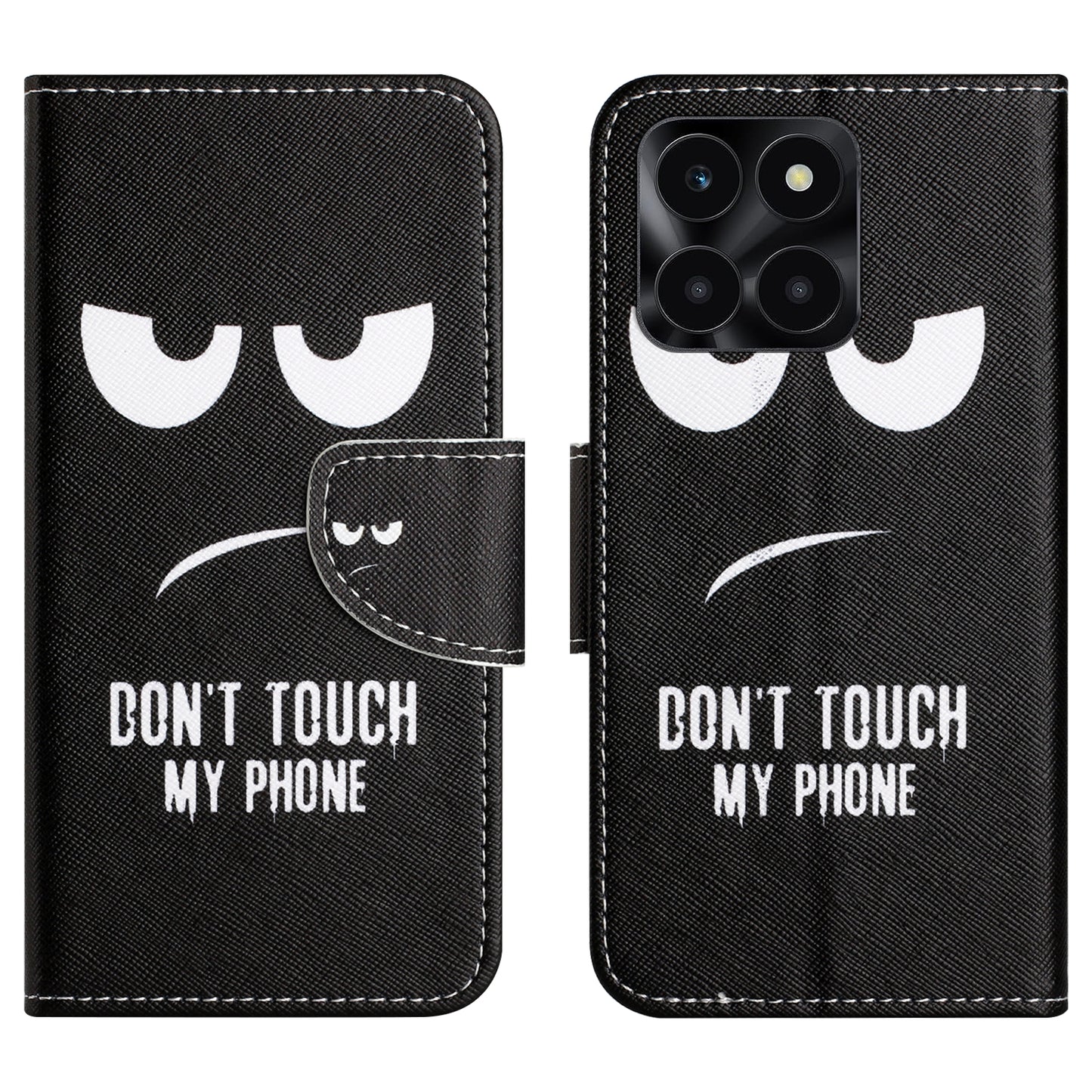 For Honor X6a 4G Wallet Flip Cover PU Leather Stand Pattern Printing Cross Texture Phone Case