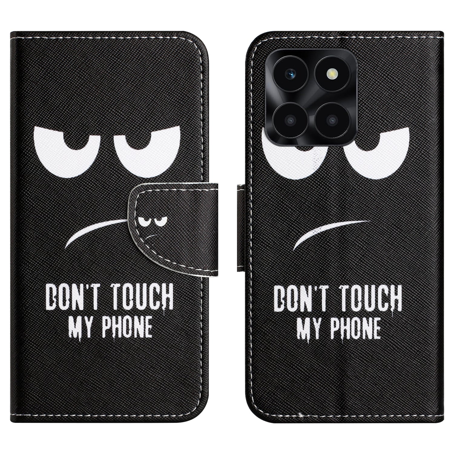 For Honor X6a 4G Wallet Flip Cover PU Leather Stand Pattern Printing Cross Texture Phone Case
