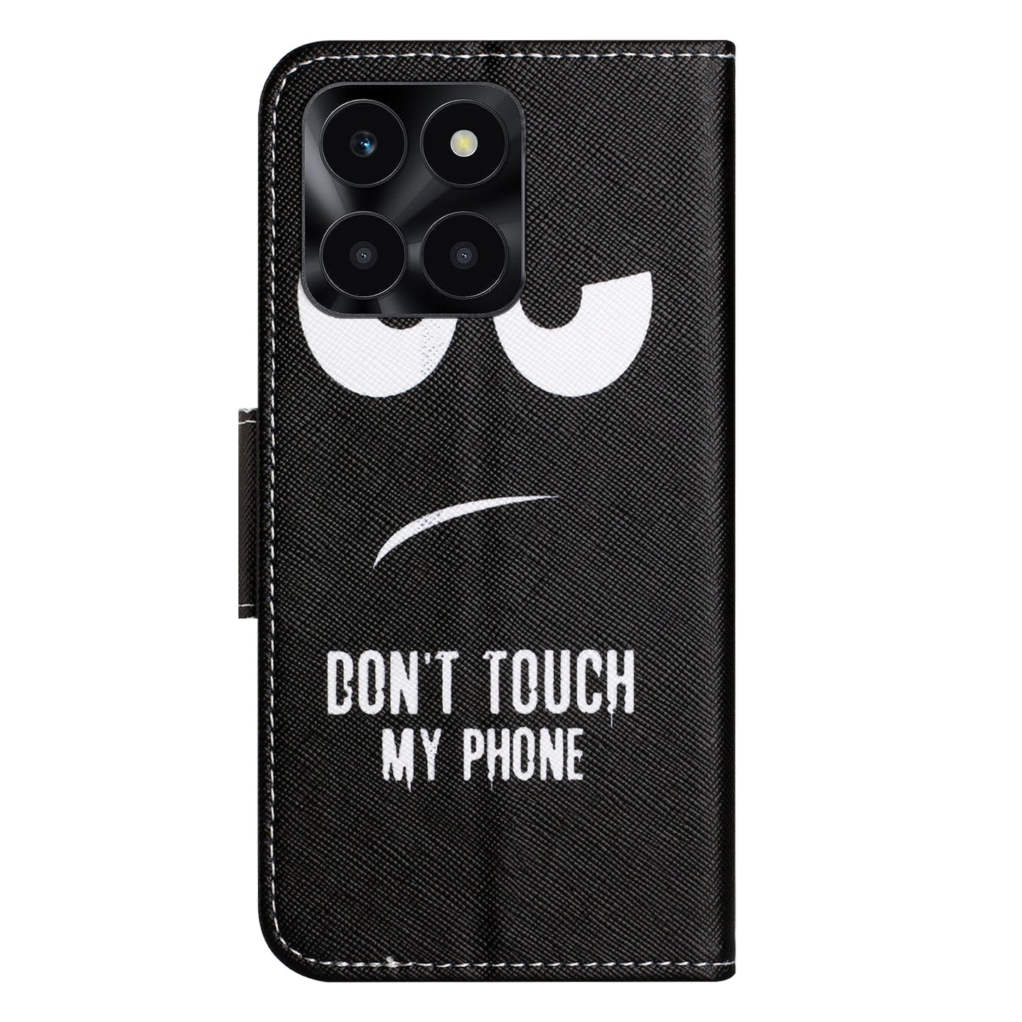 For Honor X6a 4G Wallet Flip Cover PU Leather Stand Pattern Printing Cross Texture Phone Case