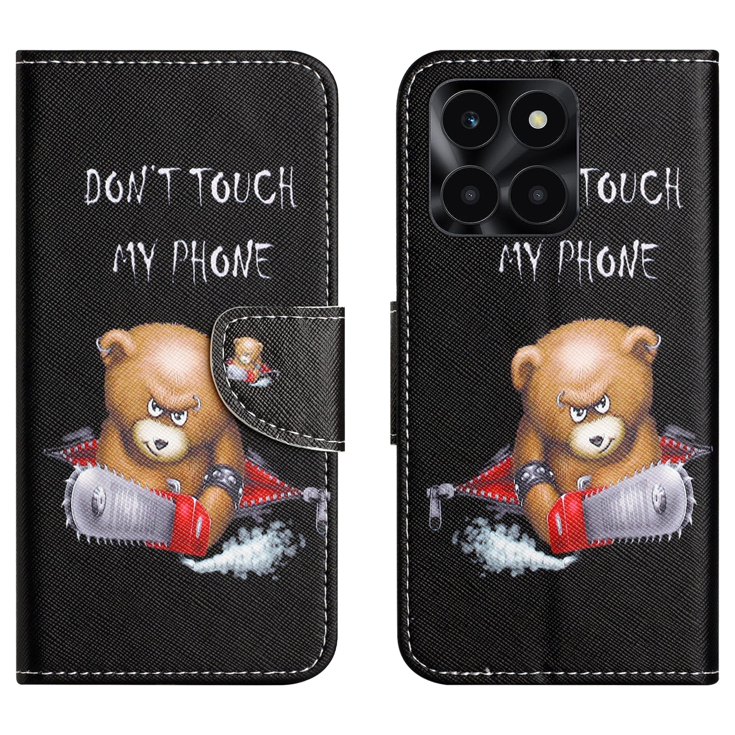For Honor X6a 4G Wallet Flip Cover PU Leather Stand Pattern Printing Cross Texture Phone Case