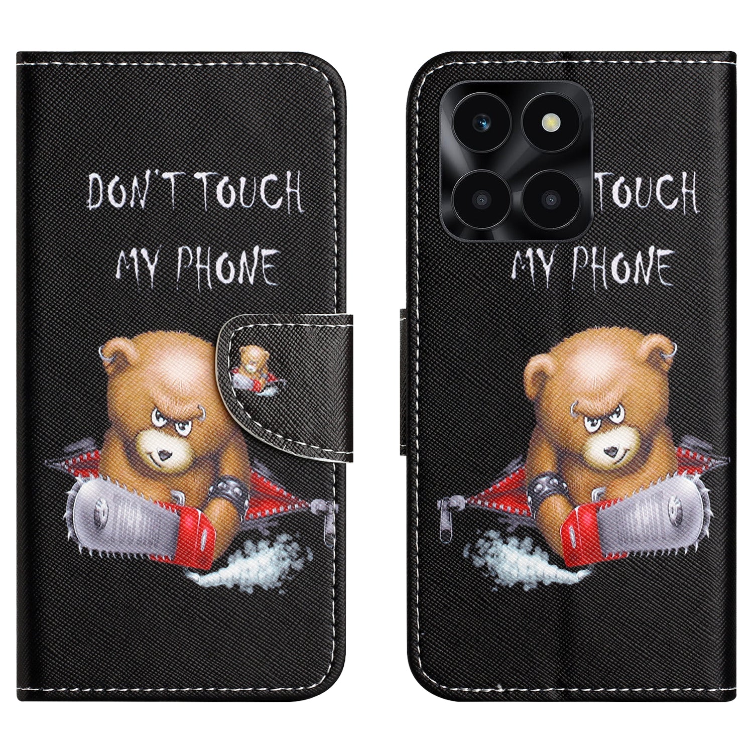 For Honor X6a 4G Wallet Flip Cover PU Leather Stand Pattern Printing Cross Texture Phone Case
