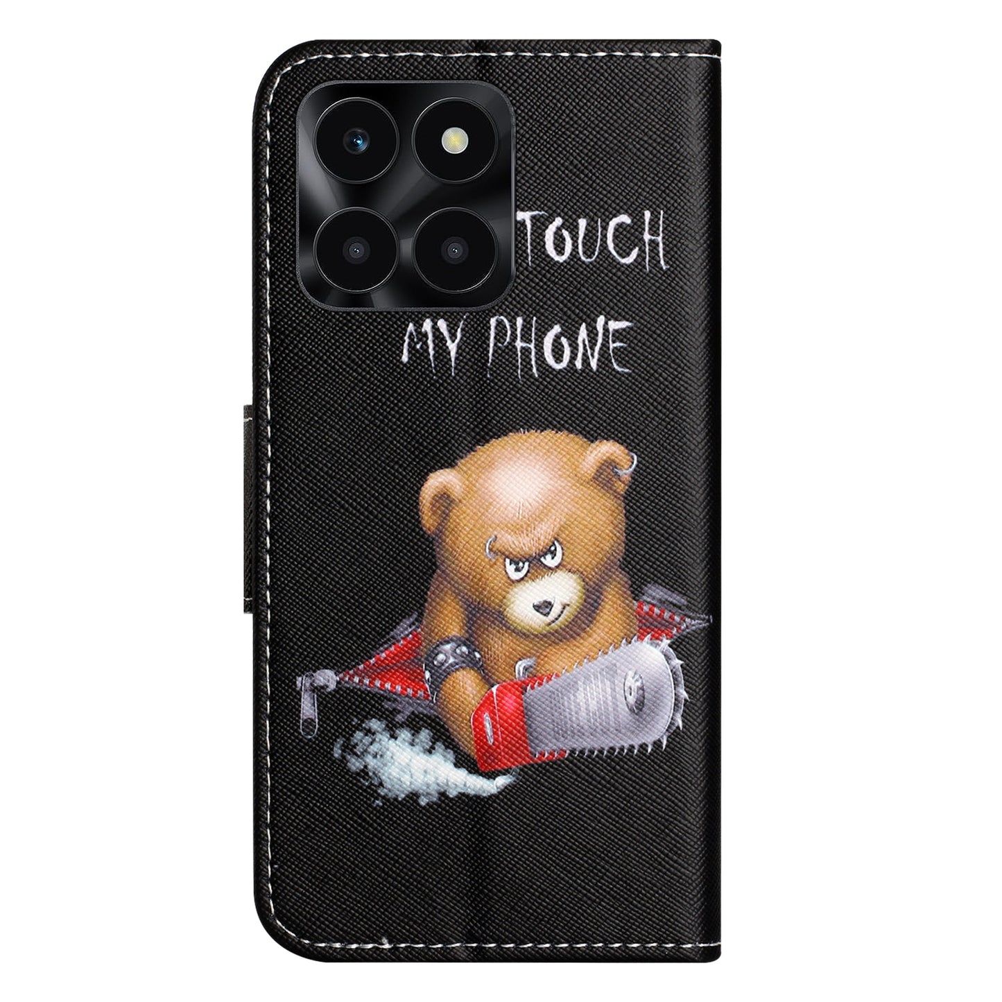 For Honor X6a 4G Wallet Flip Cover PU Leather Stand Pattern Printing Cross Texture Phone Case