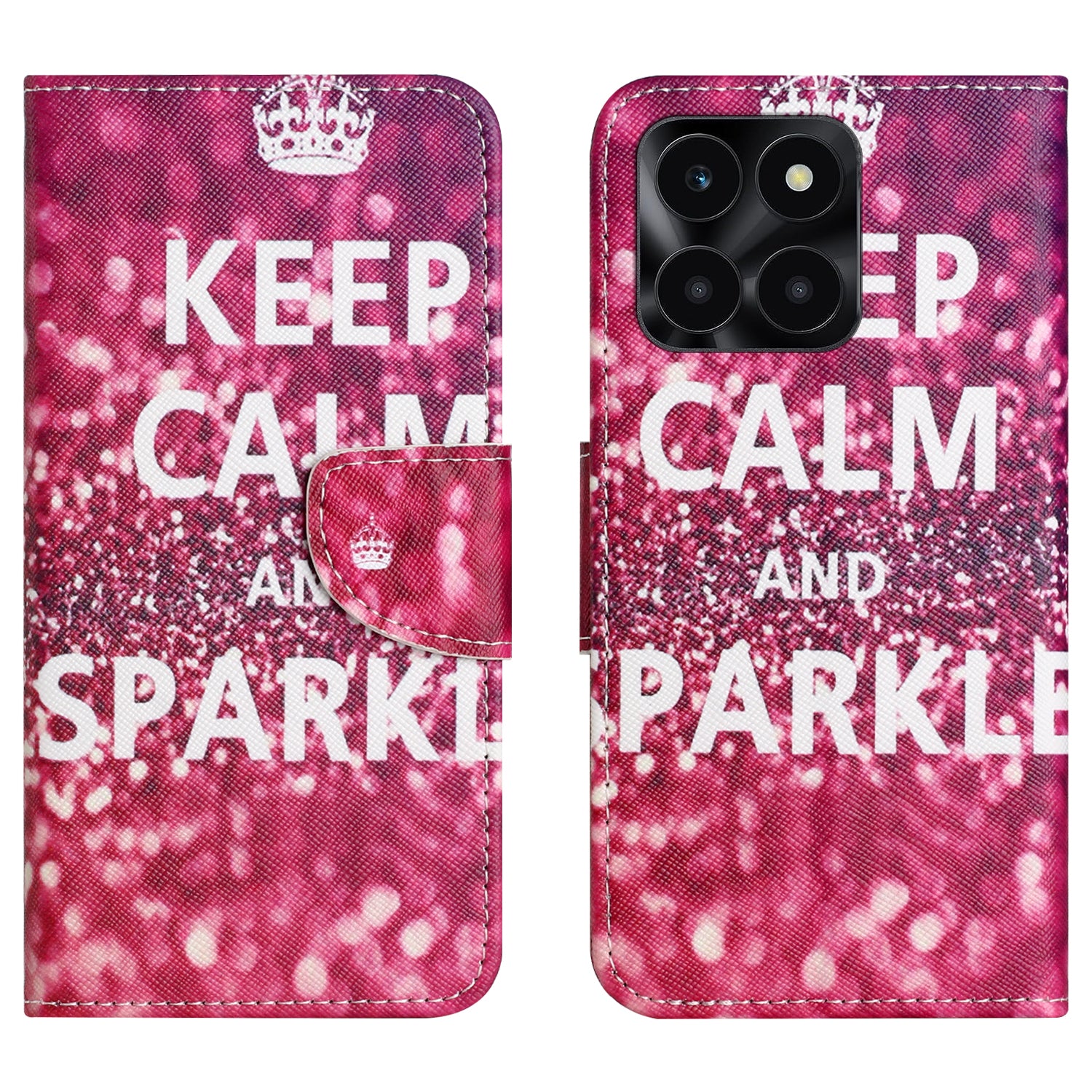 For Honor X6a 4G Wallet Flip Cover PU Leather Stand Pattern Printing Cross Texture Phone Case