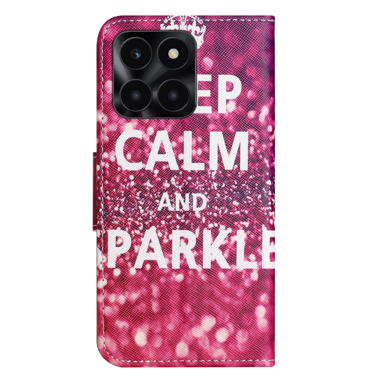 For Honor X6a 4G Wallet Flip Cover PU Leather Stand Pattern Printing Cross Texture Phone Case