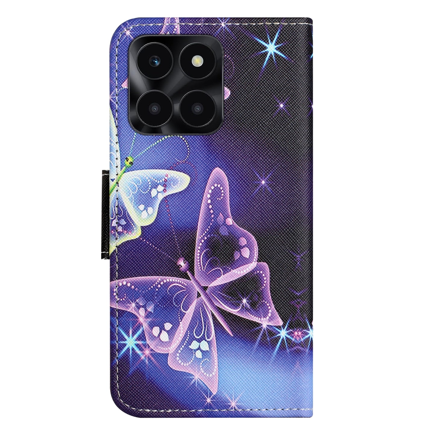For Honor X6a 4G Wallet Flip Cover PU Leather Stand Pattern Printing Cross Texture Phone Case