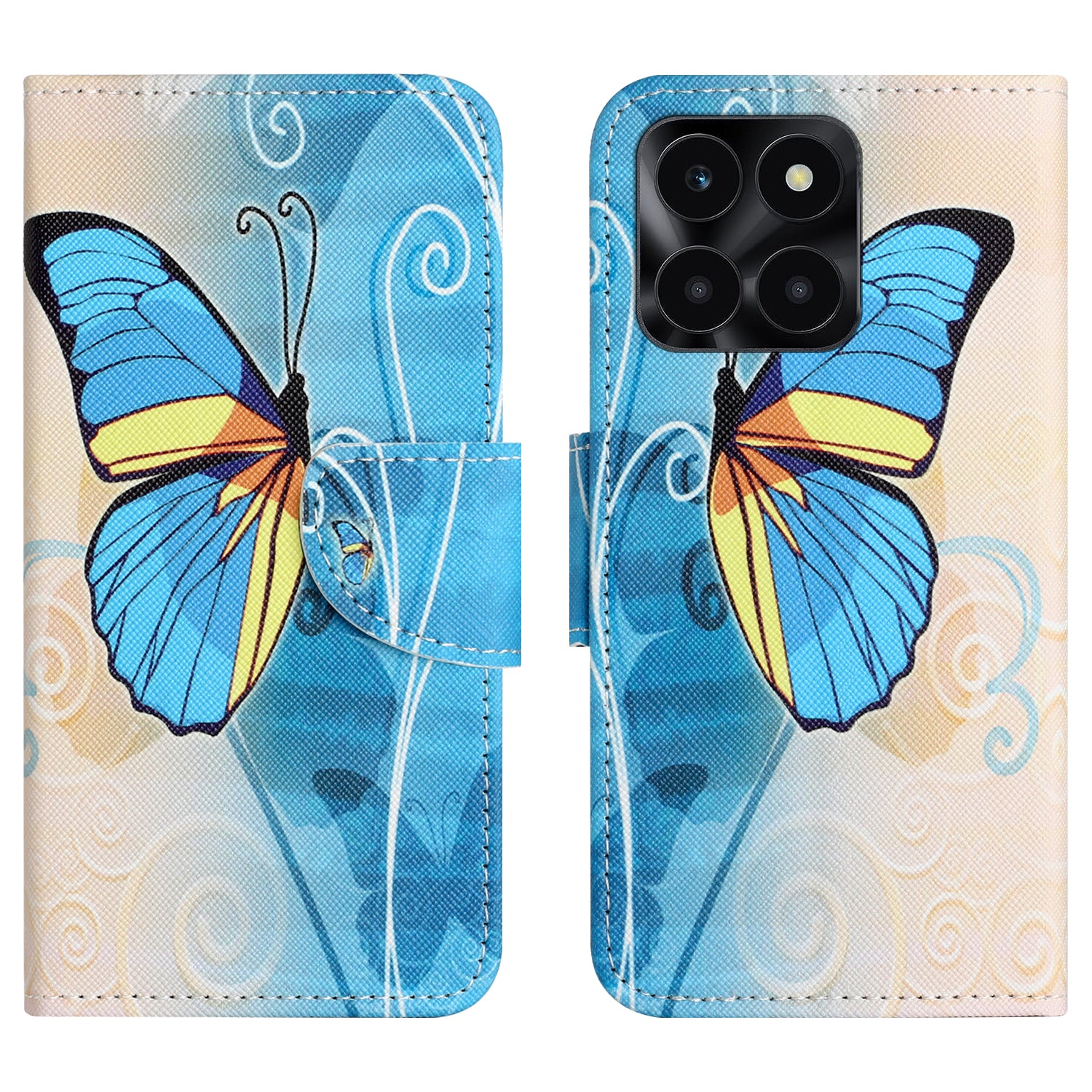 For Honor X6a 4G Wallet Flip Cover PU Leather Stand Pattern Printing Cross Texture Phone Case