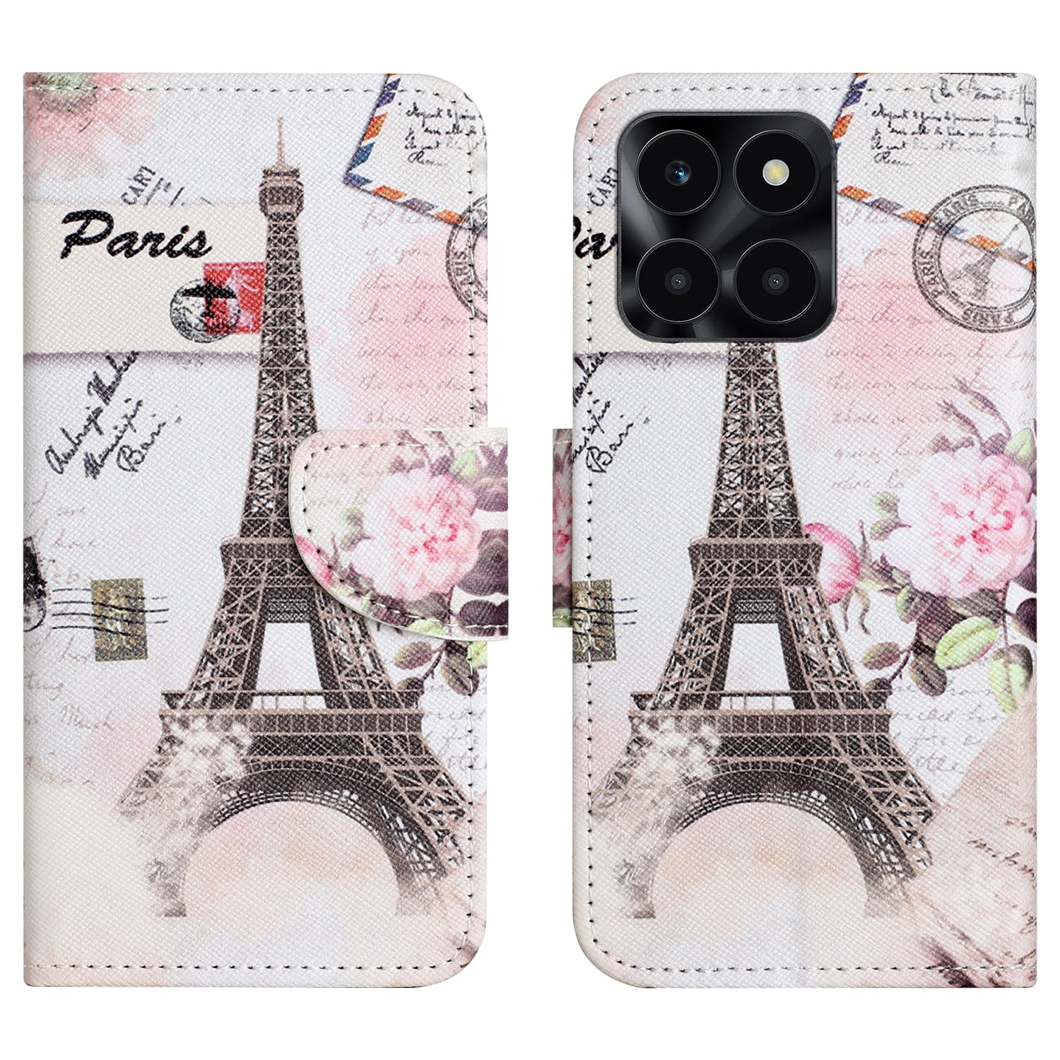 For Honor X6a 4G Wallet Flip Cover PU Leather Stand Pattern Printing Cross Texture Phone Case