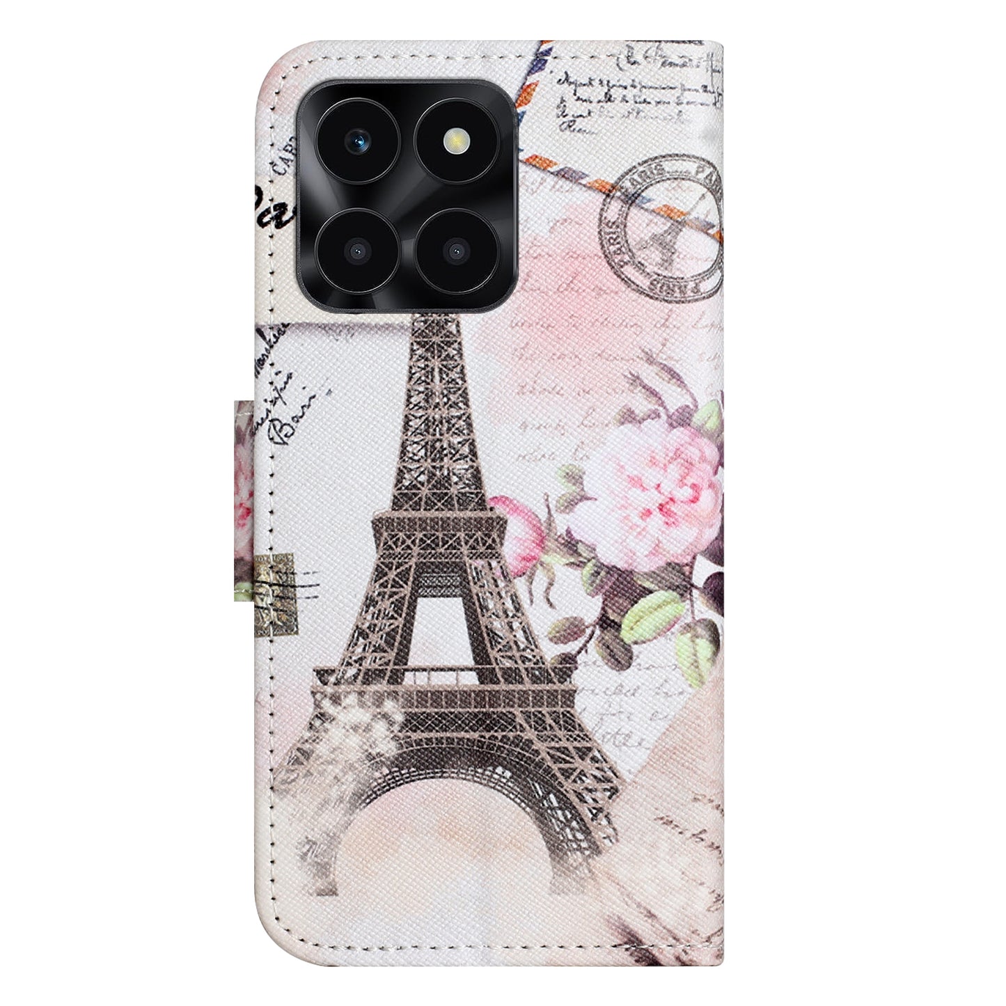 For Honor X6a 4G Wallet Flip Cover PU Leather Stand Pattern Printing Cross Texture Phone Case