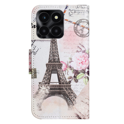For Honor X6a 4G Wallet Flip Cover PU Leather Stand Pattern Printing Cross Texture Phone Case